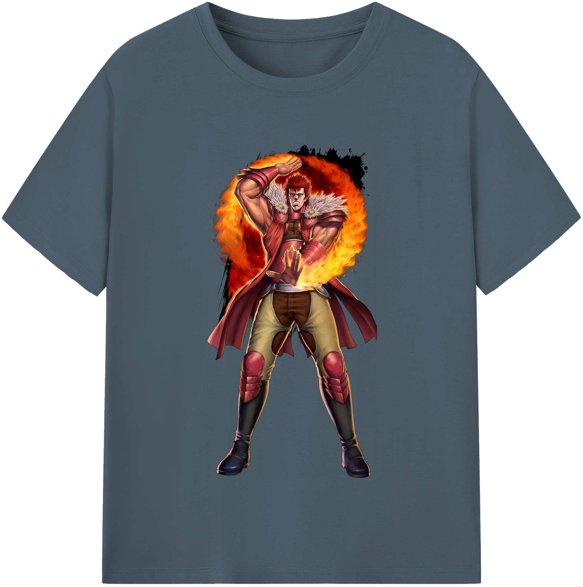 （画像用） 北斗の拳 Fist of the North Star 綿100％半袖Tシャツ（フロントプリント）